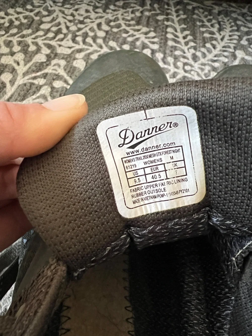 Danner women’s trail 2650 mesh gtx forest night hiking shoes